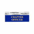 Chapter Officer Award Ribbon w/ Gold Foil Imprint (4"x1 5/8")